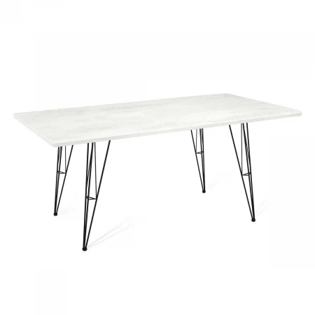 Кухонный стол Sheffilton SHT-TU10/120/80 МДФ черный муар/бетон голубой 2145128202