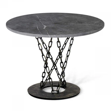 Кухонный стол Sheffilton SHT-TU11/90 МДФ черный муар/зол.платина/мрамор премиум 1146124801