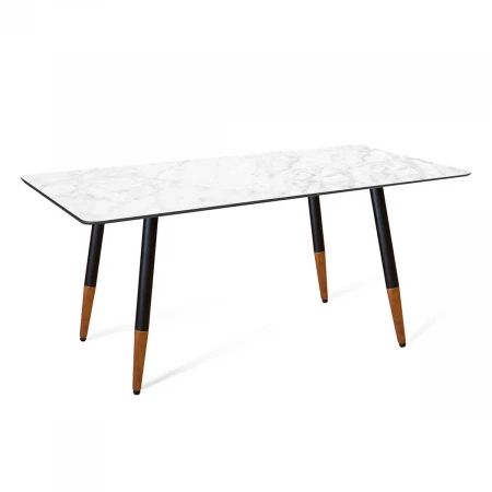 Кухонный стол Sheffilton SHT-TU12/ТT27-1 120/76 пластик HPL черный/темный орех/белая аврора 9281946001