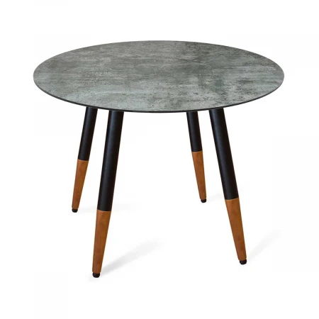 Кухонный стол Sheffilton SHT-TU12/ТT27-1 90 пластик HPL черный/темный орех/бостон темный 7172853101