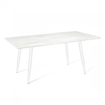 Кухонный стол Sheffilton SHT-TU14/120/80 МДФ белый муар/бетон голубой 1396635305