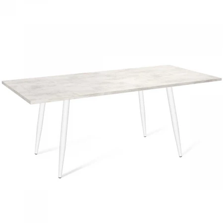 Кухонный стол Sheffilton SHT-TU14/140/80 ЛДСП белый муар/хромикс белый 7827428701