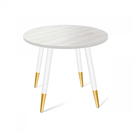 Кухонный стол Sheffilton SHT-TU14/80 ЛДСП белый муар/зол./сосна касцина 7971766404