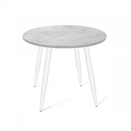 Кухонный стол Sheffilton SHT-TU14/90 ЛДСП белый муар/бетон Чикаго светло-серый 5893059003