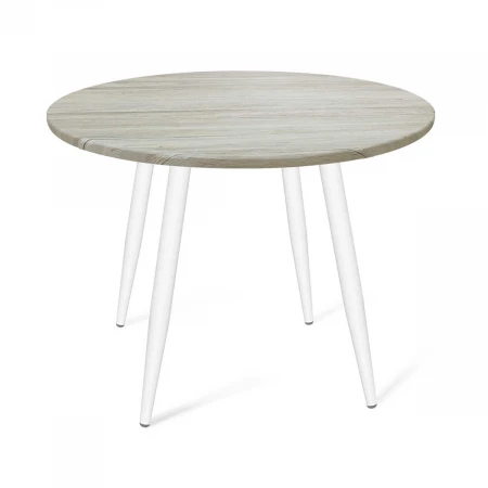 Кухонный стол Sheffilton SHT-TU14/90 МДФ белый муар/дуб верона белый 3382489905