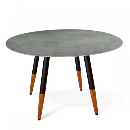 Кухонный стол Sheffilton SHT-TU14/TT21-6 100/75 керамика чёрный/тёмный орех/гранитно-серый 1584152302