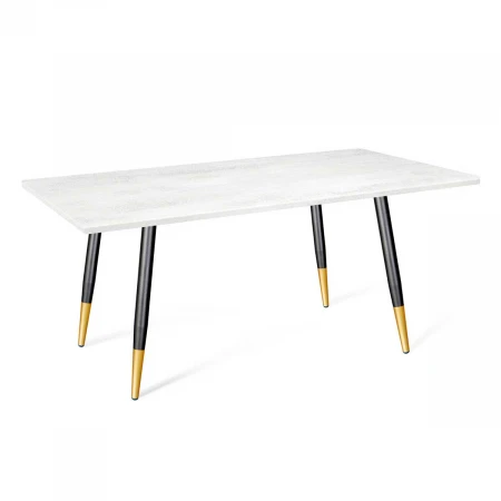 Кухонный стол Sheffilton SHT-TU14/МДФ 120/80 бетон голубой/чёрный муар/золото 4203058601