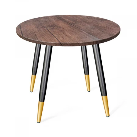 Кухонный стол Sheffilton SHT-TU14/МДФ 80 палисандр/чёрный муар/золото 6328796104