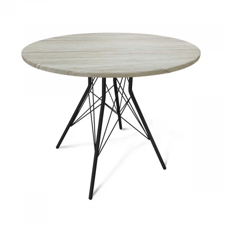 Кухонный стол Sheffilton SHT-TU2-1/90 МДФ черный муар/дуб верона белый 4720614802