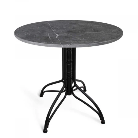 Кухонный стол Sheffilton SHT-TU25/90 МДФ черный муар/мрамор премиум 5006322101