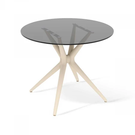 Кухонный стол Sheffilton SHT-TU30/TT26 90 СТЕКЛО бежевый/дымчатый 7304079203