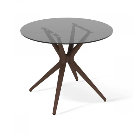 Кухонный стол Sheffilton SHT-TU30/TT26 90 СТЕКЛО коричневый/дымчатый 7304079202