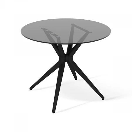 Кухонный стол Sheffilton SHT-TU30/TT26 90 СТЕКЛО черный/дымчатый 7304079201