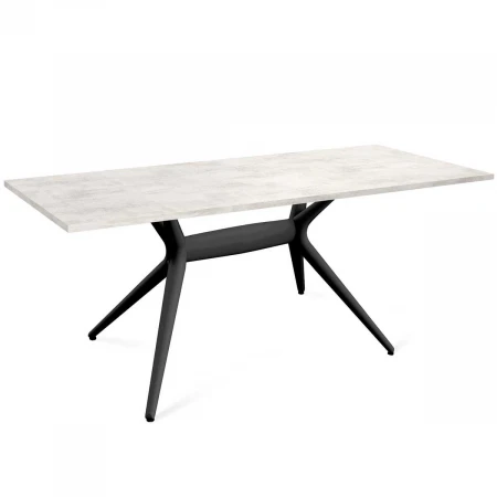 Кухонный стол Sheffilton SHT-TU30-2/140/80 ЛДСП черный/хромикс белый 9622515902