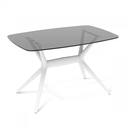 Кухонный стол Sheffilton SHT-TU30-2/TT26 118/77 стекло белый/дымчатый 5445122504