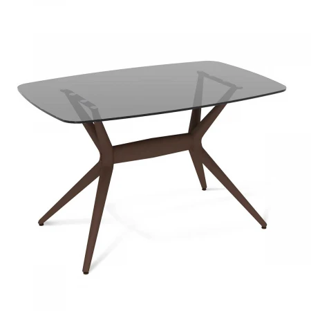 Кухонный стол Sheffilton SHT-TU30-2/TT26 118/77 стекло коричневый/дымчатый 5445122502