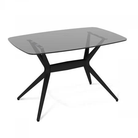 Кухонный стол Sheffilton SHT-TU30-2/TT26 118/77 стекло черный/дымчатый 5445122501