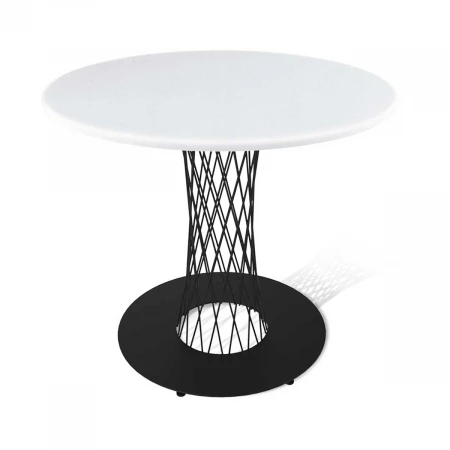 Кухонный стол Sheffilton SHT-TU3-1/80 МДФ черный муар/белый 8422118701