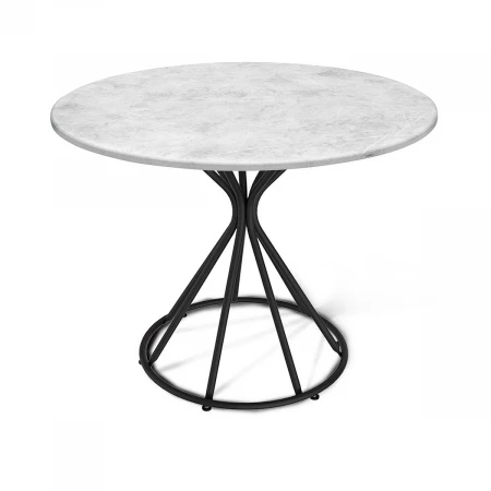 Кухонный стол Sheffilton SHT-TU4-1/90 МДФ черный муар/мрамор премиум светлый 4673014503