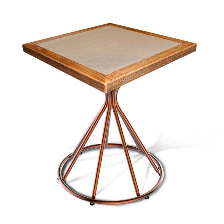 Кухонный стол Sheffilton SHT-TU4-1/ТT7 60/60 ДУБ/керамика медный/браш.коричневый/песочный 2994216801