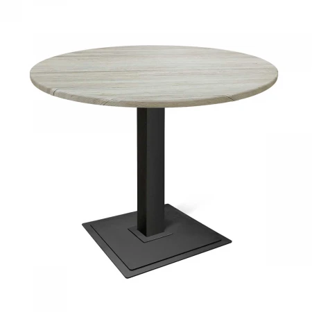 Кухонный стол Sheffilton SHT-TU5-BS1/90 МДФ черный муар/дуб верона белый 8948322501