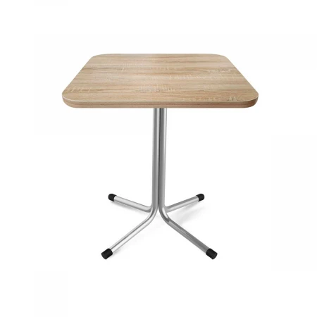 Кухонный стол Sheffilton SHT-TU7-1/60/60 ЛДСП хром лак/черный/дуб сонома 2097770004