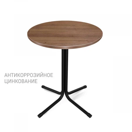 Кухонный стол Sheffilton SHT-TU7-1/70 МДФ черный (цинк)/орех светлый 6227300112