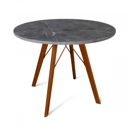 Кухонный стол Sheffilton SHT-TU9/90 МДФ темный орех/мрамор премиум 1855979001