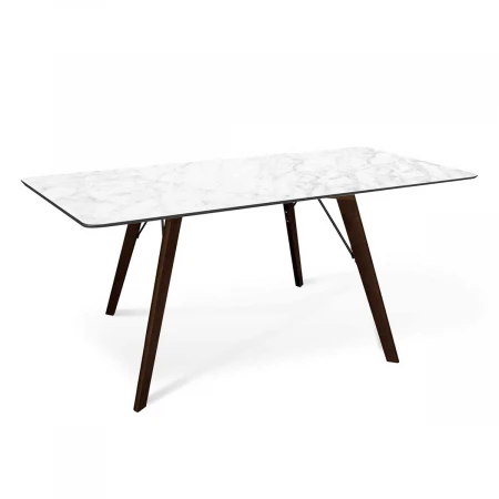 Кухонный стол Sheffilton SHT-TU9-2/ТT27-1 120/76 пластик HPL венге/белая аврора 3442267203