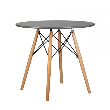 Стол обеденный DOBRIN CHELSEA`80 (ножки светлый бук, столешница тёмно-серый (GR-04)) 108-TD-LMZL CHELSEA`80