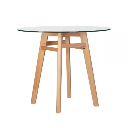 Стол обеденный DOBRIN HENRY`90 GLASS (столешница стекло, деревянное основание) 59-1TD-LMZL HENRY`90 GLASS