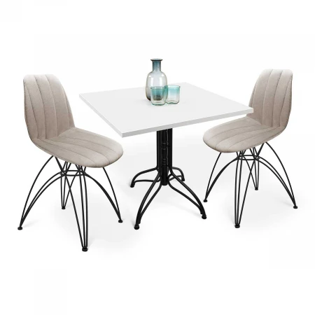 Обеденная группа Sheffilton SHT-DS116 лунный камень/белый/черный муар 9497302101