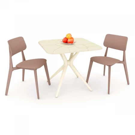 Обеденная группа Sheffilton SHT-DS118 бежевый/капучино 5466191701