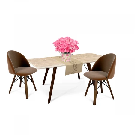 Обеденная группа Sheffilton SHT-DS136 кофейный ликер/тем.орех/черн/дуб сонома 9330740101