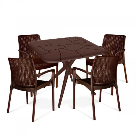 Обеденная группа Sheffilton SHT-DS140 коричневый 4205524401
