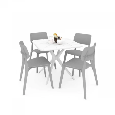 Обеденная группа Sheffilton SHT-DS162 белый/серый 4407031601