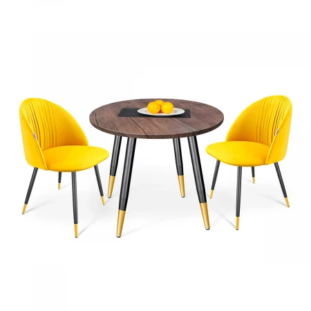 Обеденная группа Sheffilton SHT-DS167 палисандр/импер. желт./черн. муар/золото 6688646101