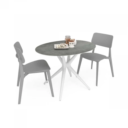 Обеденная группа Sheffilton SHT-DS170 гранитно-серый/белый/серый 4859396201