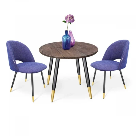 Обеденная группа Sheffilton SHT-DS175 палисандр/черный муар/золото/синий мираж 5360692201