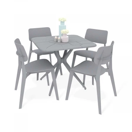 Обеденная группа Sheffilton SHT-DS197 серый 5701408001