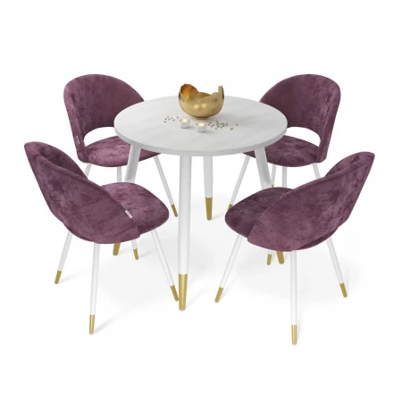 Обеденная группа Sheffilton SHT-DS237 сосна касцина/вишн. джем/бел.муар/зол. 6759216701