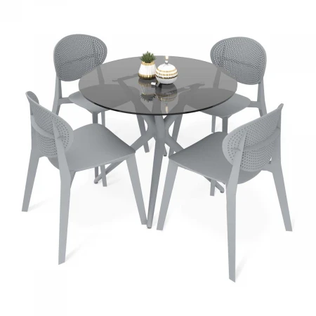 Обеденная группа Sheffilton SHT-DS244 дымчатый/серый 6488328501