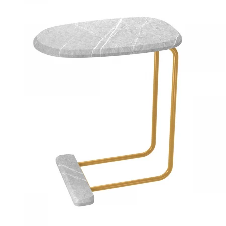 Приставной стол Sheffilton SHT-CT23 золото/серый мрамор 3857001203