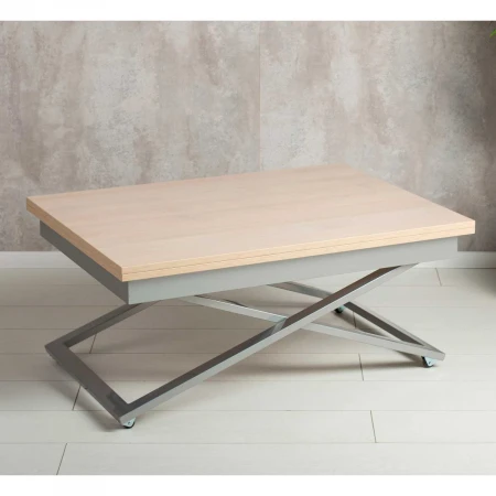 Стол-трансформер Levmar Accord D68/S59 (дуб шамони светлый/серебро) 5915093001
