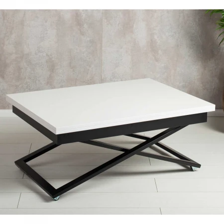 Стол-трансформер Levmar Accord D78/S53 (белый/черные опоры) 2361720701