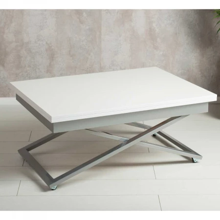 Стол-трансформер Levmar Accord D78/S59 (белый/серебро) 7762485601
