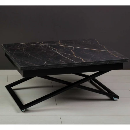 Стол-трансформер Levmar Accord D97/S53 черный мрамор/черные опоры 8193765401