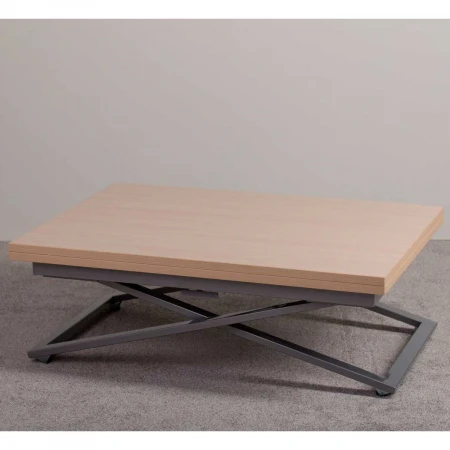 Стол-трансформер Levmar Compact D31/S59 выбеленный дуб/ опоры серебро 7125110702