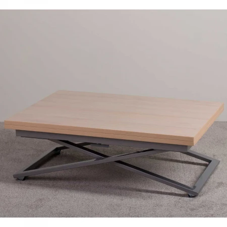 Стол-трансформер Levmar Compact D68/S59 дуб шамони светлый/ опоры серебро 7125110716