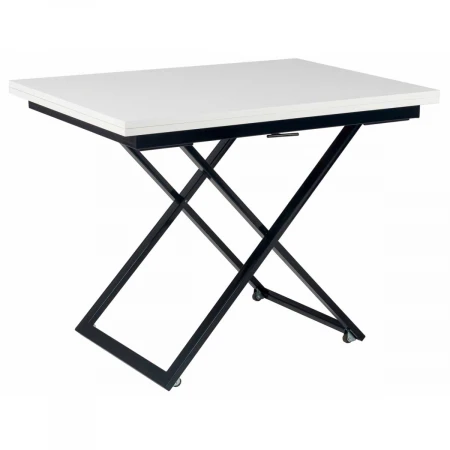 Стол-трансформер Levmar Compact G15/S53 белый глянец/черные опоры 7125110718